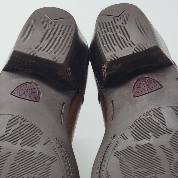 Ariat Brown Leather Cowgirl Western Boots Pull On Pointed 13625 Womens Size 7.5B - Picture 11 of 11